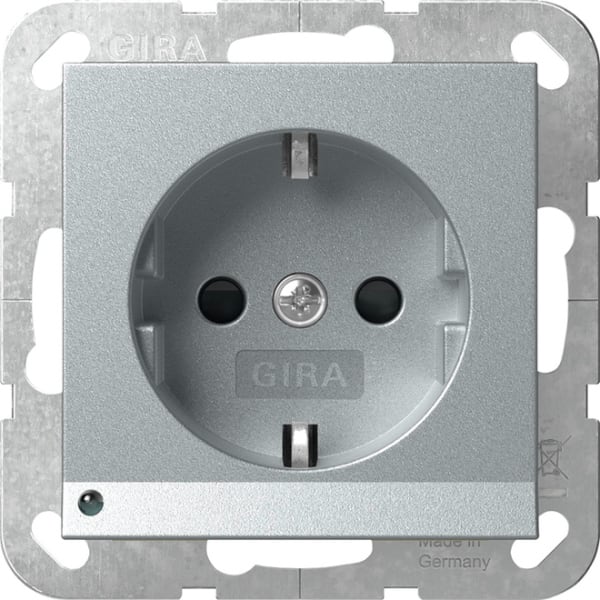 GIRA - SCHUKO-Steckd. LED-Leuchte + SH System 55 F Alu