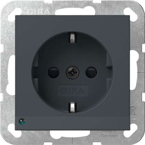 GIRA - SCHUKO-Steckd. LED-Leuchte + SH System 55 Anthrazit