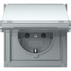 GIRA - SCHUKO-Steckd. KD + BSF Gira TX_44 F Alu