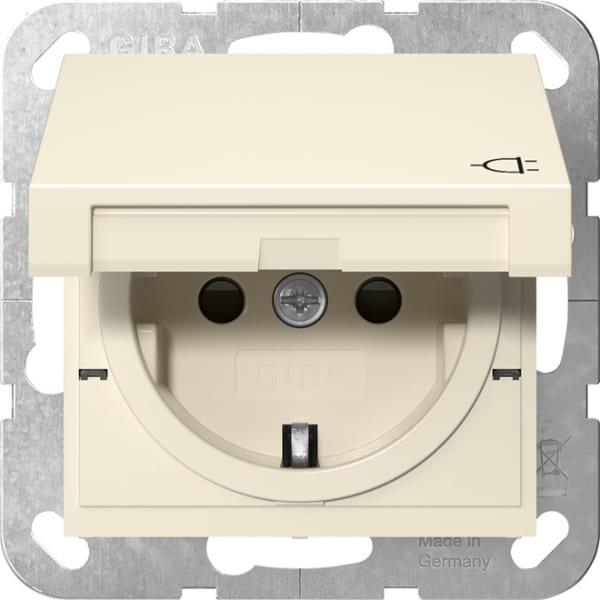 GIRA - SCHUKO-Steckd. KD + SH System 55 Cremeweiß