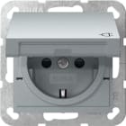 GIRA - SCHUKO-Steckd. KD + SH System 55 F Alu