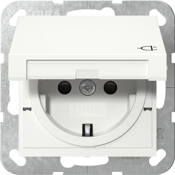 GIRA - SCHUKO-Steckd. KD + SH System 55 Reinweiß m