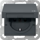 GIRA - SCHUKO-Steckd. KD + SH System 55 Anthrazit