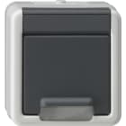 GIRA - SCHUKO-Steckd. KD + SH WG AP Grau