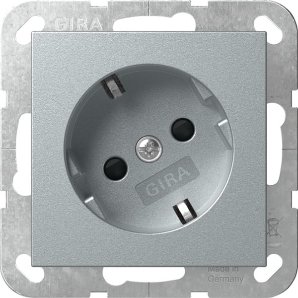GIRA - SCHUKO-Steckd. 30° + SH System 55 F Alu