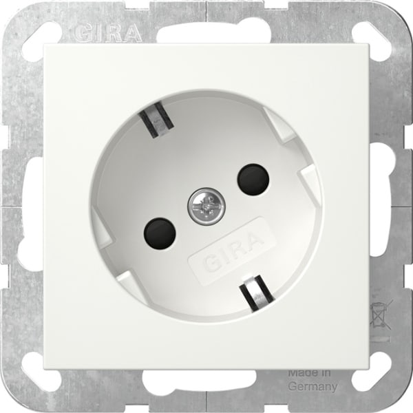 GIRA - SCHUKO-Steckd. 30° + SH System 55 Reinweiß m