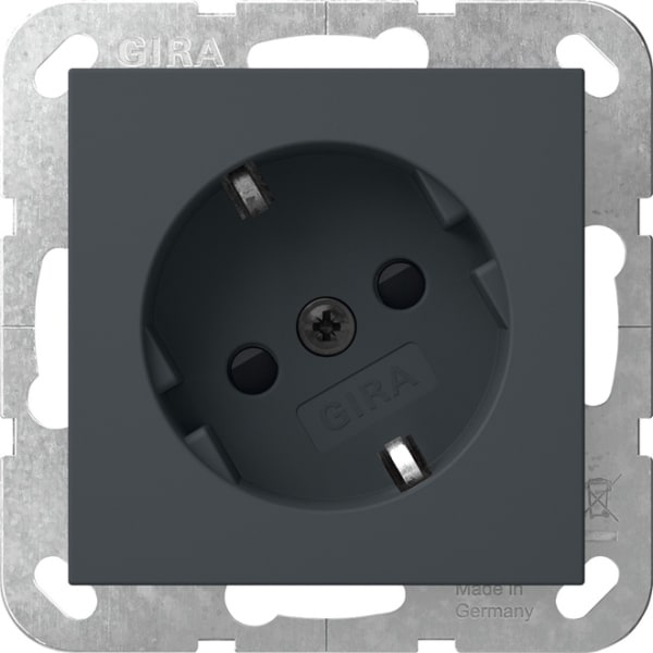 GIRA - SCHUKO-Steckd. 30° + SH System 55 Anthrazit