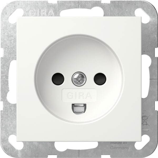 GIRA - Steckd. Dänisch SH System 55 Reinweiß m