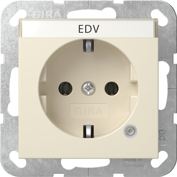 GIRA - SCHUKO-Steckd. Kontroll + BSF System 55 Cremeweiß