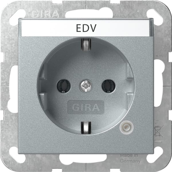 GIRA - SCHUKO-Steckd. Kontroll + BSF System 55 F Alu