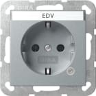 GIRA - SCHUKO-Steckd. Kontroll + BSF System 55 F Alu