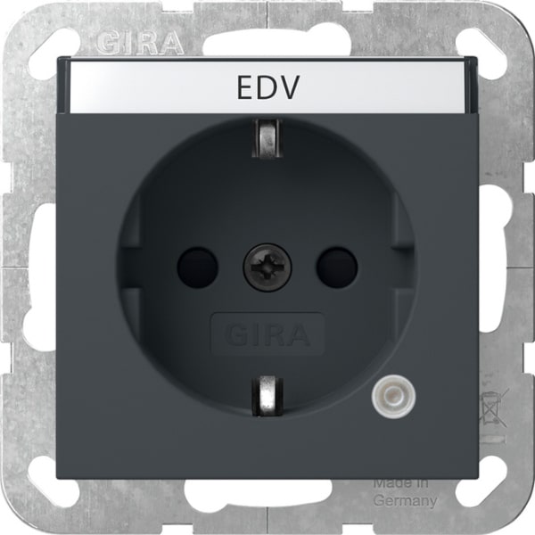 GIRA - SCHUKO-Steckd. Kontroll + BSF System 55 Anthrazit