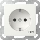 GIRA - SCHUKO-Steckd. Aufdruck EDV System 55 Reinweiß