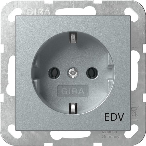 GIRA - SCHUKO-Steckd. Aufdruck EDV System 55 F Alu
