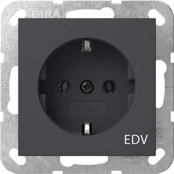 GIRA - SCHUKO-Steckd. Aufdruck EDV System 55 Anthrazit