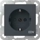 GIRA - SCHUKO-Steckd. Aufdruck EDV System 55 Anthrazit