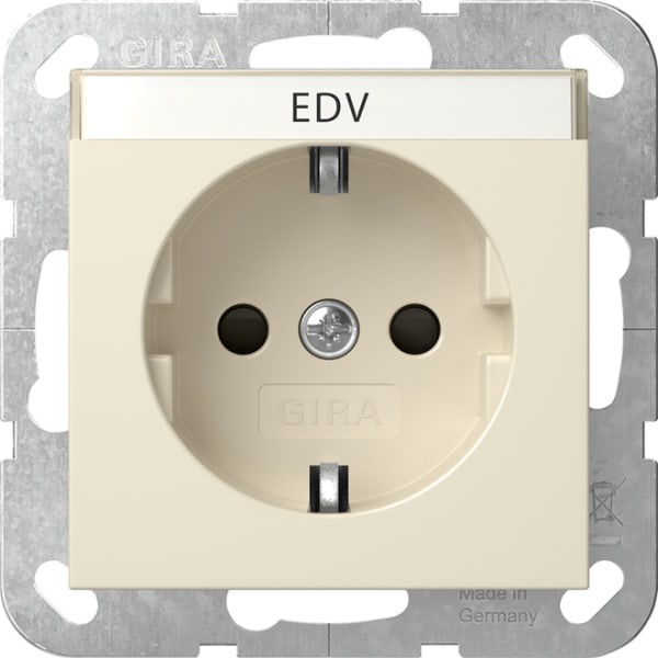 GIRA - SCHUKO-Steckd. BSF + SH System 55 Cremeweiß