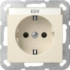 GIRA - SCHUKO-Steckd. BSF + SH System 55 Cremeweiß
