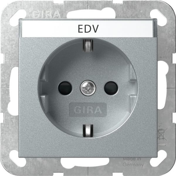 GIRA - SCHUKO-Steckd. BSF + SH System 55 F Alu