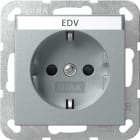 GIRA - SCHUKO-Steckd. BSF + SH System 55 F Alu