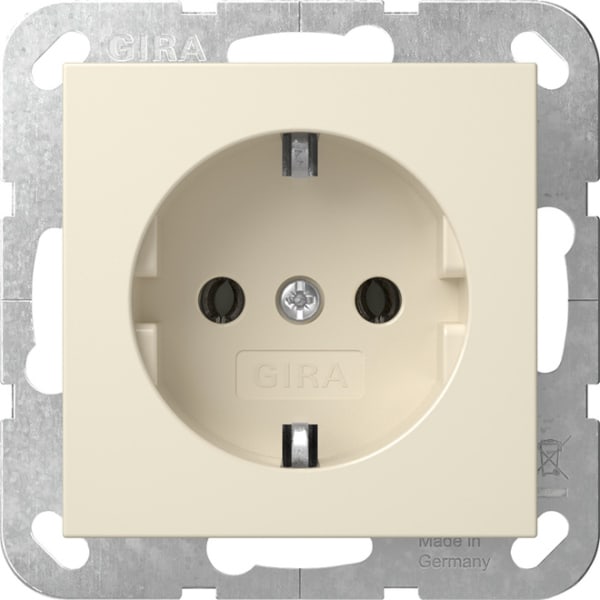 GIRA - SCHUKO-Steckd. o.Kr. System 55 Cremeweiß