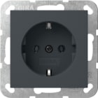 GIRA - SCHUKO-Steckd. o.Kr. System 55 Anthrazit