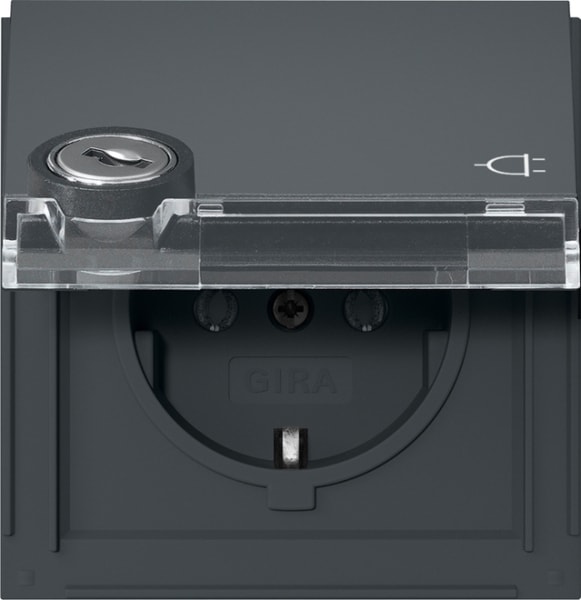 GIRA - SCHUKO-Steckd. KD Schloss sortiert + BSF Gira TX_44 Anthrazit