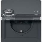 GIRA - SCHUKO-Steckd. KD Schloss sortiert + BSF Gira TX_44 Anthrazit