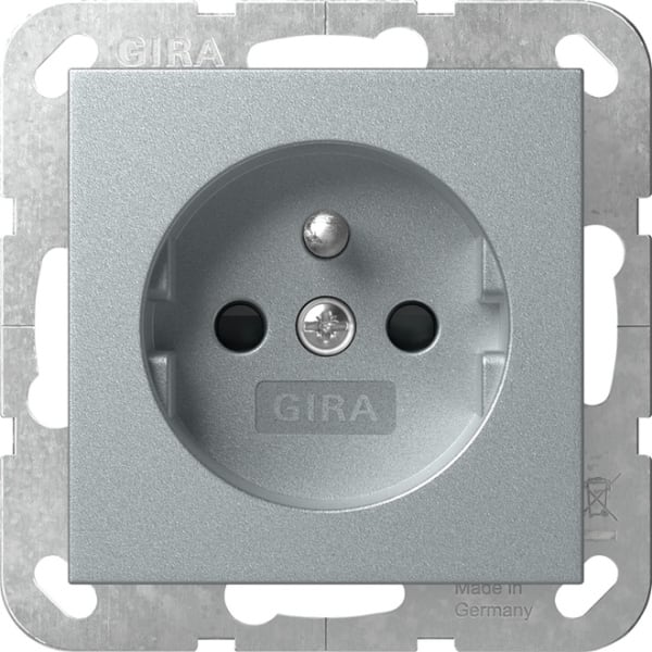 GIRA - Steckd. Erdstift + SH System 55 F Alu