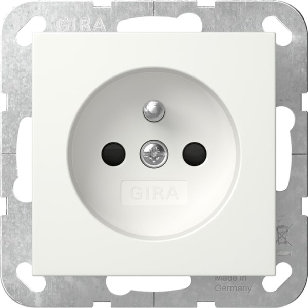GIRA - Steckd. Erdstift + SH System 55 Reinweiß m