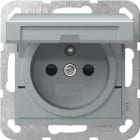 GIRA - Steckd. Erdstift KD + SH System 55 F Alu