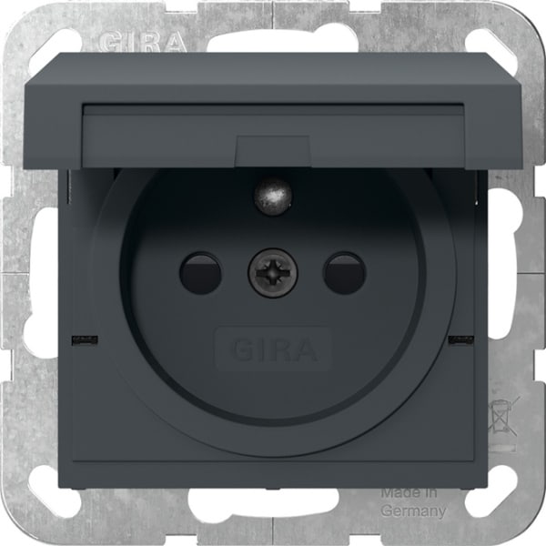 GIRA - Steckd. Erdstift KD + SH System 55 Anthrazit