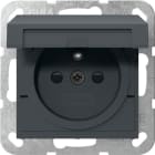 GIRA - Steckd. Erdstift KD + SH System 55 Anthrazit
