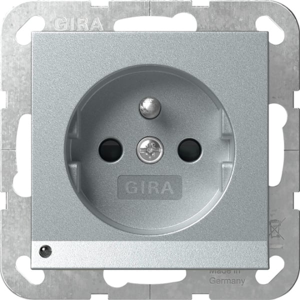 GIRA - Steckd. Erdstift LED-Leuchte + SH System 55 F Alu