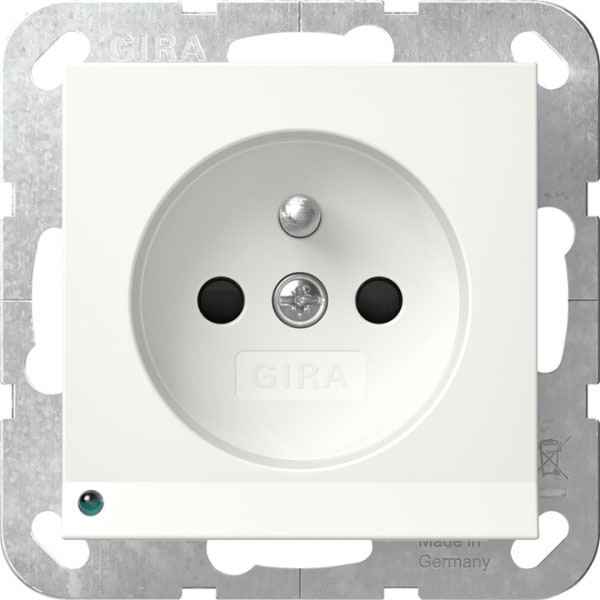 GIRA - Steckd. Erdstift LED-Leuchte + SH System 55 Reinweiß m