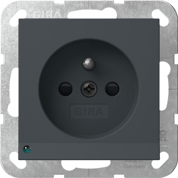 GIRA - Steckd. Erdstift LED-Leuchte + SH System 55 Anthrazit