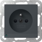 GIRA - Steckd. Erdstift LED-Leuchte + SH System 55 Anthrazit