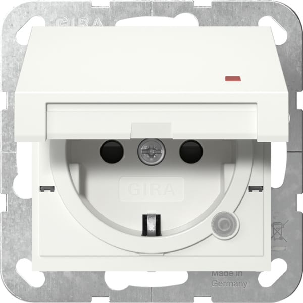 GIRA - SCHUKO-Steckd. KD Kontroll + SH System 55 Reinweiß