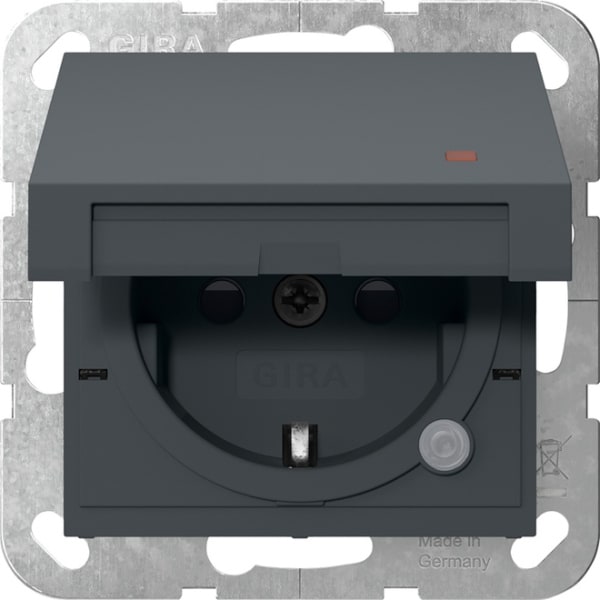 GIRA - SCHUKO-Steckd. KD Kontroll + SH System 55 Anthrazit