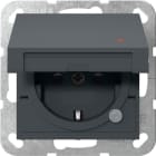 GIRA - SCHUKO-Steckd. KD Kontroll + SH System 55 Anthrazit