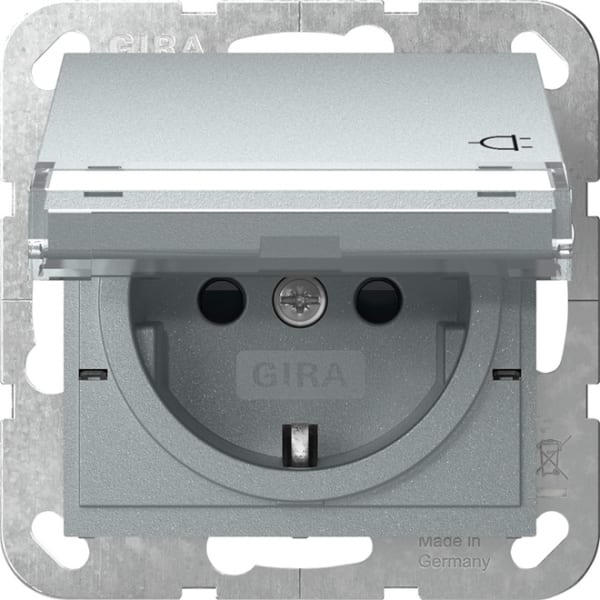 GIRA - SCHUKO-Steckd. KD BSF + SH System 55 F Alu