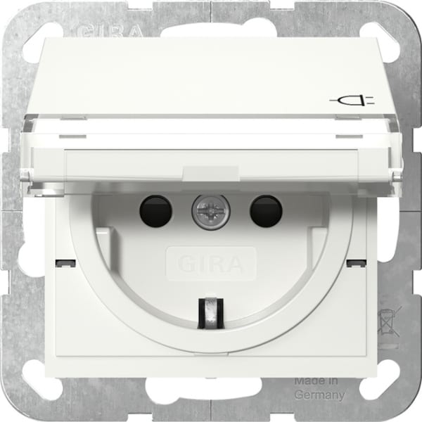 GIRA - SCHUKO-Steckd. KD BSF + SH System 55 Reinweiß m
