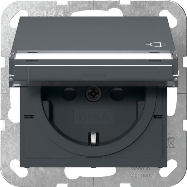 GIRA - SCHUKO-Steckd. KD BSF + SH System 55 Anthrazit