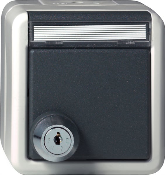 GIRA - SCHUKO-Steckd. KD Schloss sortiert + BSF WG AP Grau