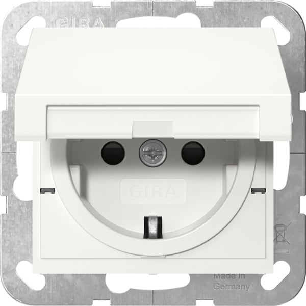 GIRA - SCHUKO-Steckd. KD + SH SRK System 55 Reinweiß m