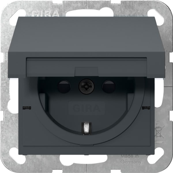GIRA - SCHUKO-Steckd. KD + SH SRK System 55 Anthrazit