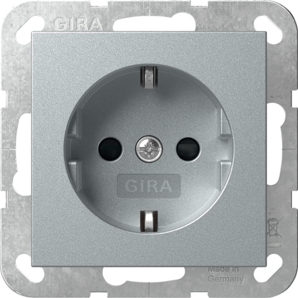 GIRA - SCHUKO-Steckd. SH o.Kr. System 55 F Alu