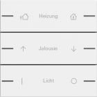 GIRA - Wippenset 3f individuell Tastsensor 4 System 55 Reinweiß matt