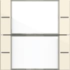 GIRA - Wippenset 2f Beschriftungsfeld Tastsensor 4 System 55 Klar/Cremeweiß
