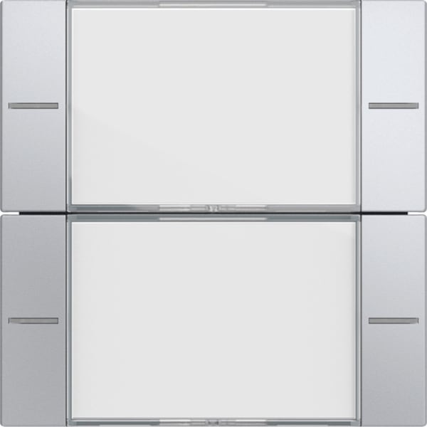 GIRA - Wippenset 2f Beschriftungsfeld Tastsensor 4 System 55 Klar/Farbe Alu
